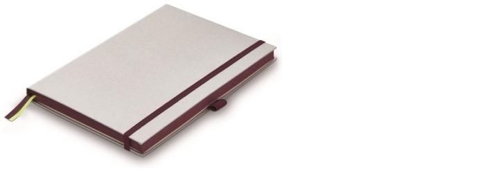 Carnet de notes (A6) Lamy, série Couverture rigide Argent métallique/Pourpre (102mm x 144mm)