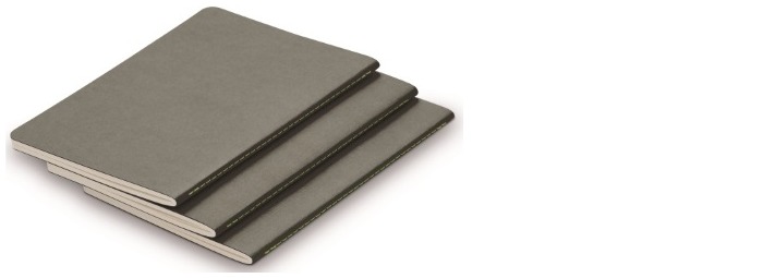 Lamy (A6) Booklet, Booklet softcover series Gray (102mm x 144mm) - Pack of 3 