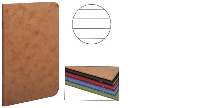 Clairefontaine (A7+) Staplebound notebook, Age Bag series Brown (90 mm x 140 mm, lined)