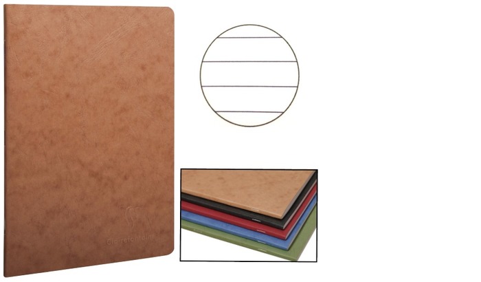Clairefontaine (A5) Staplebound notebook, Age Bag series Brown (148 mm x 210 mm, lined)