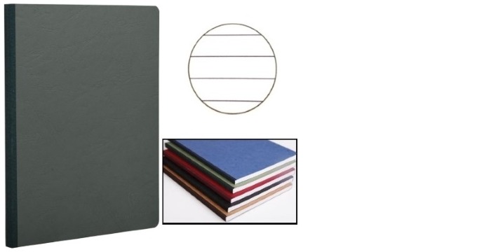 Clairefontaine (A5) Clothbound notebook, Age Bag series Gray (148 mm x 210 mm, lined)