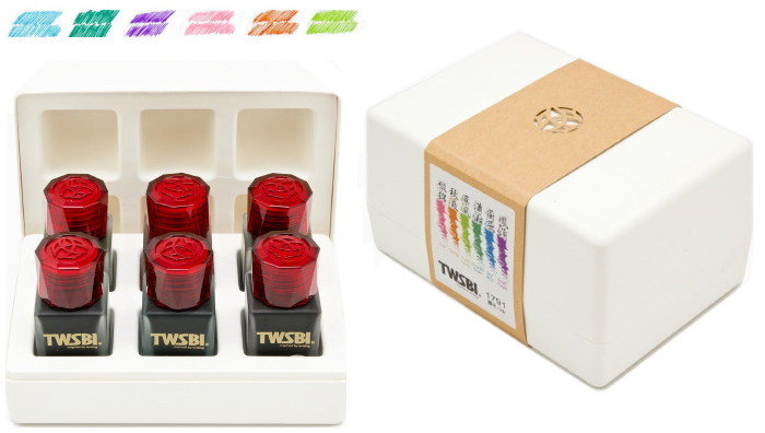TWSBI Ink bottles set, 1791 Inks 18ml series (6 assorted colors)