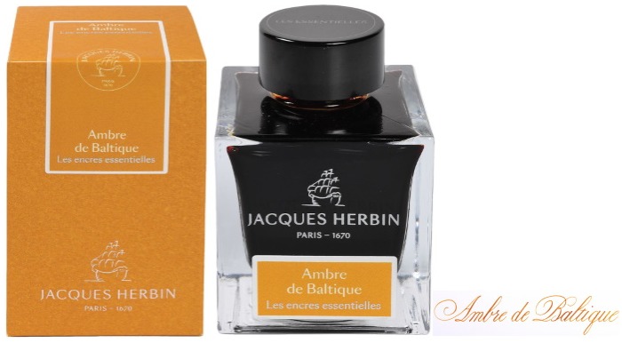 Jacques Herbin Ink bottle, Essentielles inks series Ambre de Baltique