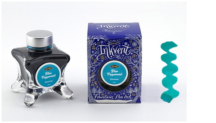 Diamine Ink bottle, Inkvent series Blue Peppermint ink (50ml)