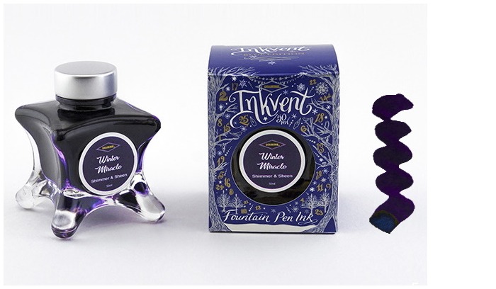 Bouteille d'encre Diamine, série Inkvent Encre Winter Miracle (50ml)