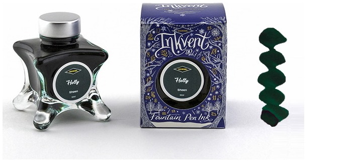 Bouteille d'encre Diamine, série Inkvent Encre Holly (50ml)