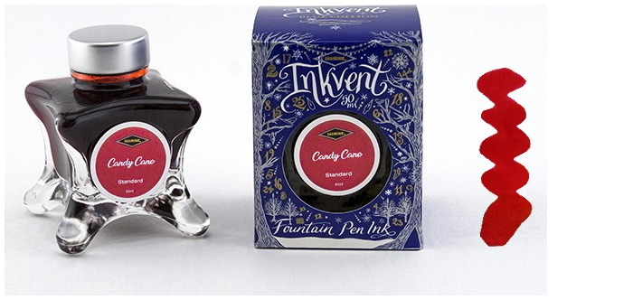 Bouteille d'encre Diamine, série Inkvent Encre Candy Cane (50ml)