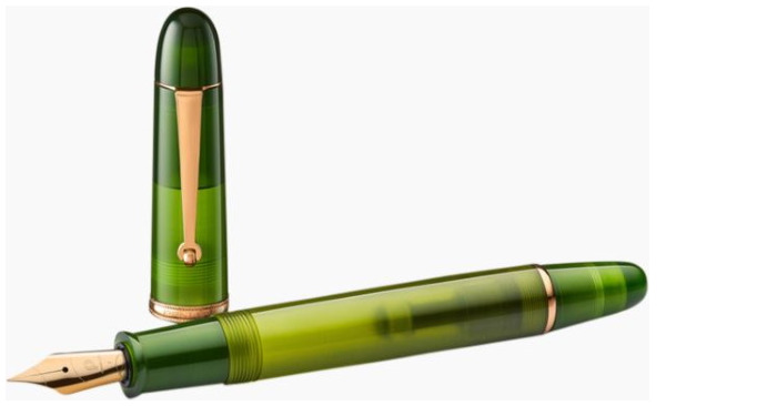 Penlux Fountain pen, Masterpiece Grande series Green GT 