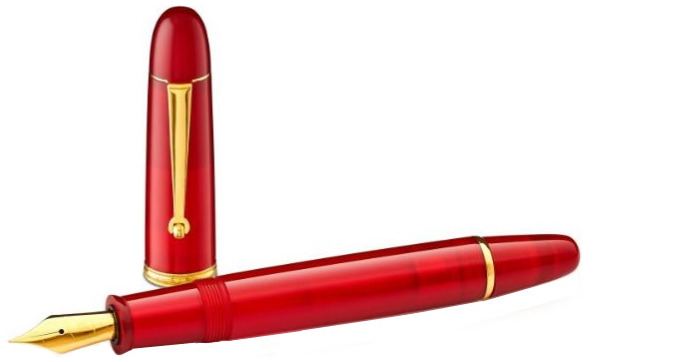 Penlux Fountain pen, Masterpiece Grande series Red GT 