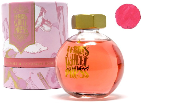 Ferris Wheel Press ink bottle, High Tea Collection series Pink Eraser ink- 85ml