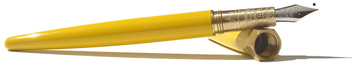 Stylo plume Ferris Wheel Press, série The Brush Fountain Pen Jaune doré (Pointe en acier inoxydable)