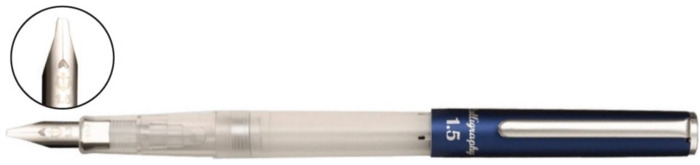 Stylo plume Sailor, série Compass HighAce Neo Calligraphy Fountain Pen Bleu/Translucide (1.5mm) 