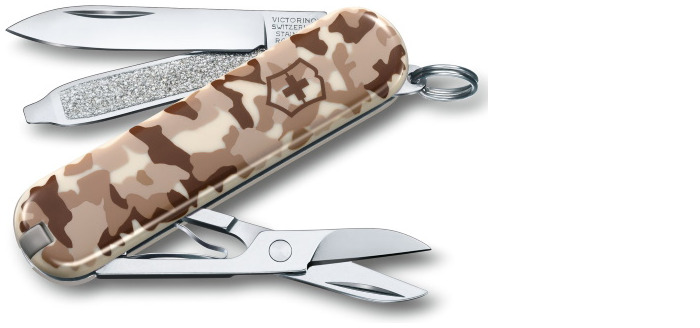 Couteau Victorinox, série Petits couteaux de poche Désert Camouflage (Classic SD)