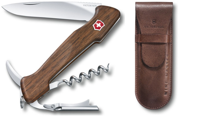 Victorinox Knife, Large Pocket Knives series Walnut wood (Wine Master)