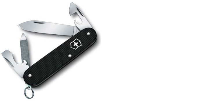 Victorinox Knife, Medium Pocket Knives series Black Alox (Cadet)