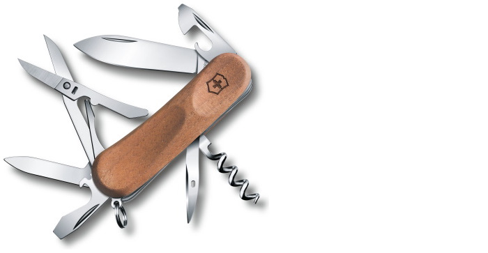 Couteau Victorinox, série Moyens couteaux de poche Bois de noyer (Evolution Wood 14) 