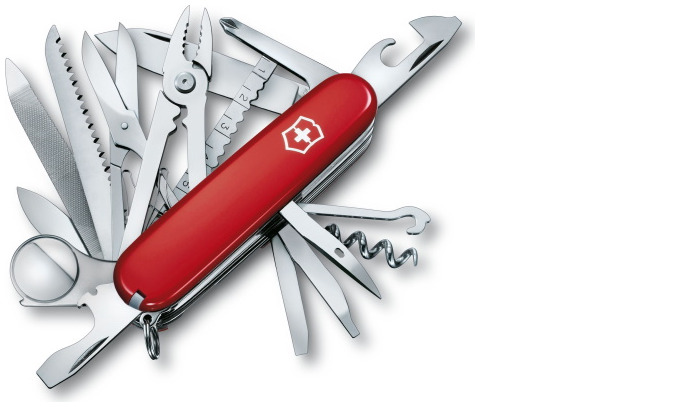 Couteau Victorinox, série Moyens couteaux de poche Rouge (Swiss Champ)