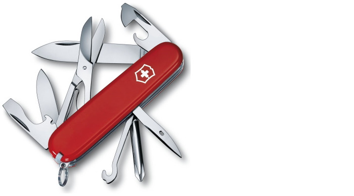 Victorinox Knife, Medium Pocket Knives series Red (Super Tinker)