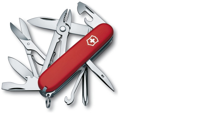 Victorinox Knife, Medium Pocket Knives series Red (Deluxe Tinker)