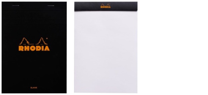 Rhodia Note pad, Basics series Black (#16-Blank)