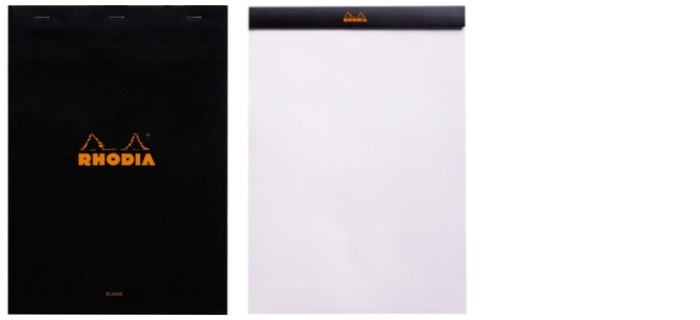 Rhodia Note pad, Basics series Black (#18-Blank)