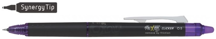 Stylo encre gel Pilot, série Frixion Point Clicker Encre Violette