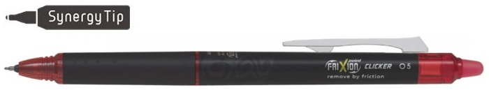 Stylo encre gel Pilot, série Frixion Point Clicker Encre rouge