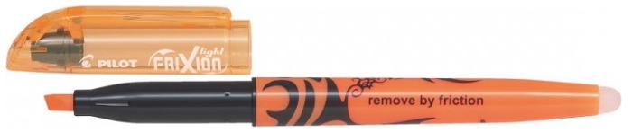 Surligneur Pilot, série Frixion Light Encre orange fluo