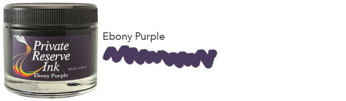 Bouteille d'encre Private Reserve Ink, série Standard Inks 60ml Encre Ebony Purple  