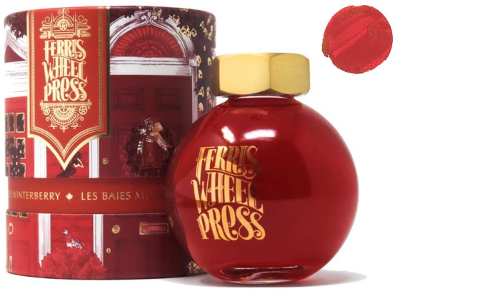 Ferris Wheel Press ink bottle, Home & Holly Collection series Wondrous Winterberry ink- 85ml