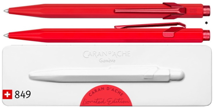 Caran d'Ache Ballpoint pen, 849 Claim Your Style Ltd Edt III series Scarlet Red
