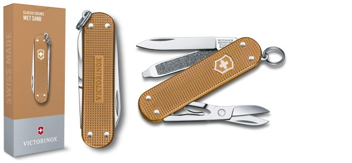 Victorinox Knife, Classic Colors series Brown Alox (Classic SD-Wet Sand)