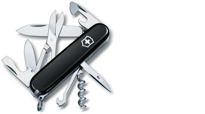 Victorinox Knife, Medium Pocket Knives series Black (Climber) 