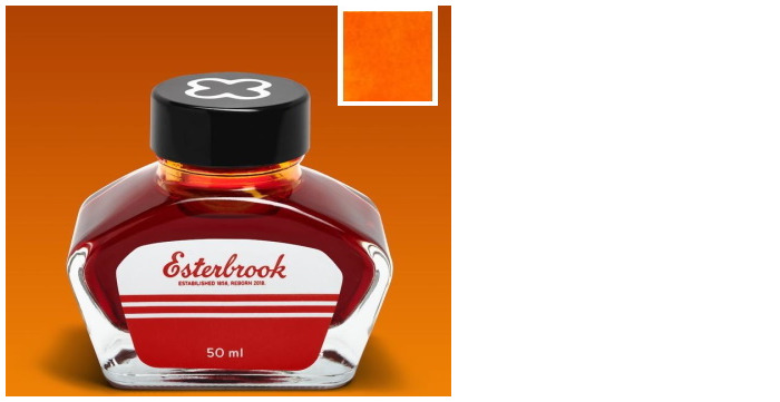 Esterbrook Ink bottle, Inks series Orange ink (Tangerine - 50ml)