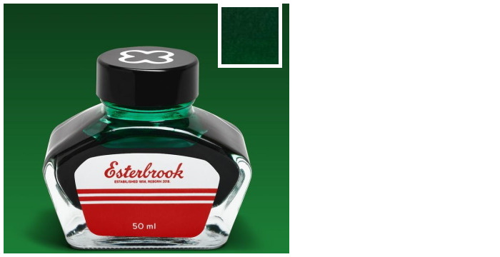 Esterbrook Ink bottle, Inks series Green ink (Evergreen - 50ml)