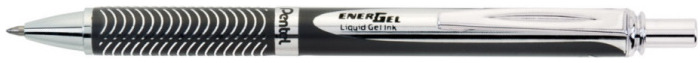 Stylo encre gel rétractable Pentel, série EnerGel Alloy Noir