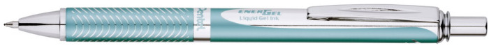 Stylo encre gel rétractable Pentel, série EnerGel Alloy Aquamarine