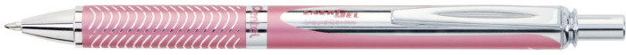 Stylo encre gel rétractable Pentel, série EnerGel Alloy Rose