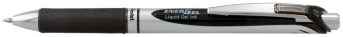 Stylo encre gel rétractable Pentel, série EnerGel Encre noire (Metal tip)