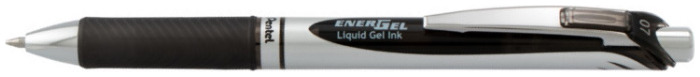 Pentel Retractable Gel pen, EnerGel series Black ink (Metal tip)