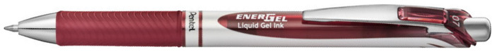 Pentel Retractable Gel pen, EnerGel series Burgundy ink (Metal tip)