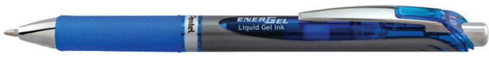 Stylo encre gel rétractable Pentel, série EnerGel Encre bleue (Metal tip)