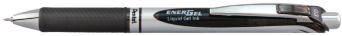 Stylo encre gel rétractable Pentel, série EnerGel Encre noire (Needle tip)