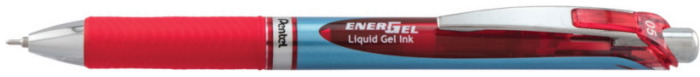 Pentel Retractable Gel pen, EnerGel series Red ink (Needle tip)