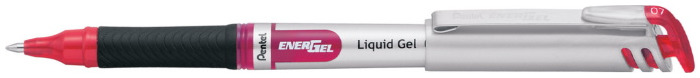 Stylo encre gel Pentel, série EnerGel Capped Encre rouge (Metal tip)