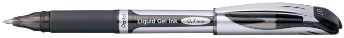 Stylo encre gel Pentel, série EnerGel Capped Refillable Encre noire (Metal tip)