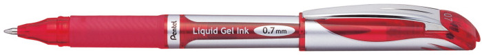 Stylo encre gel Pentel, série EnerGel Capped Refillable Encre rouge (Metal tip)