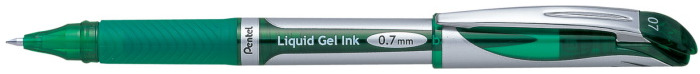 Pentel Gel pen, EnerGel Capped Refillable series Green ink (Metal tip)