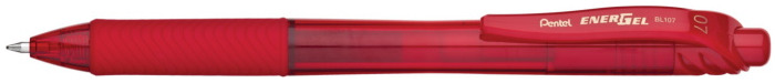 Stylo encre gel rétractable Pentel, série EnerGel-X Encre rouge (Metal tip)