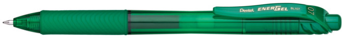 Stylo encre gel rétractable Pentel, série EnerGel-X Encre verte (Metal tip)